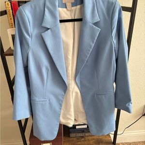Light Blue Women's Blazer Jacket